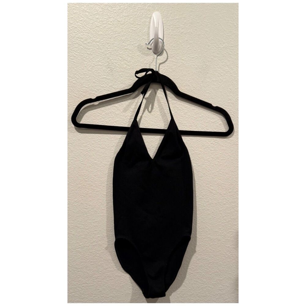 OUT FROM UNDER Halter Black Bodysuit